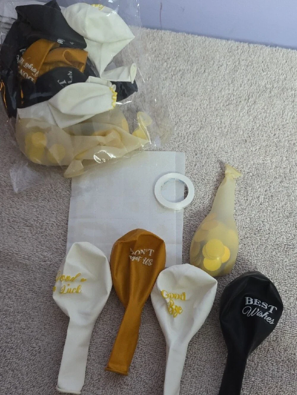 Gold & Black 'We Will Miss You' Farewell Party Decoration Kit